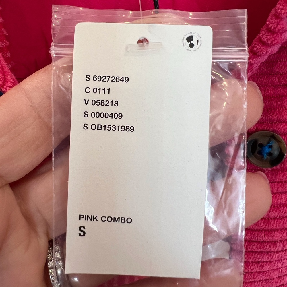 Urban Outfitters BDG Women's Cropped Corduroy Shacket in Bright Pink - Picture 6 of 7